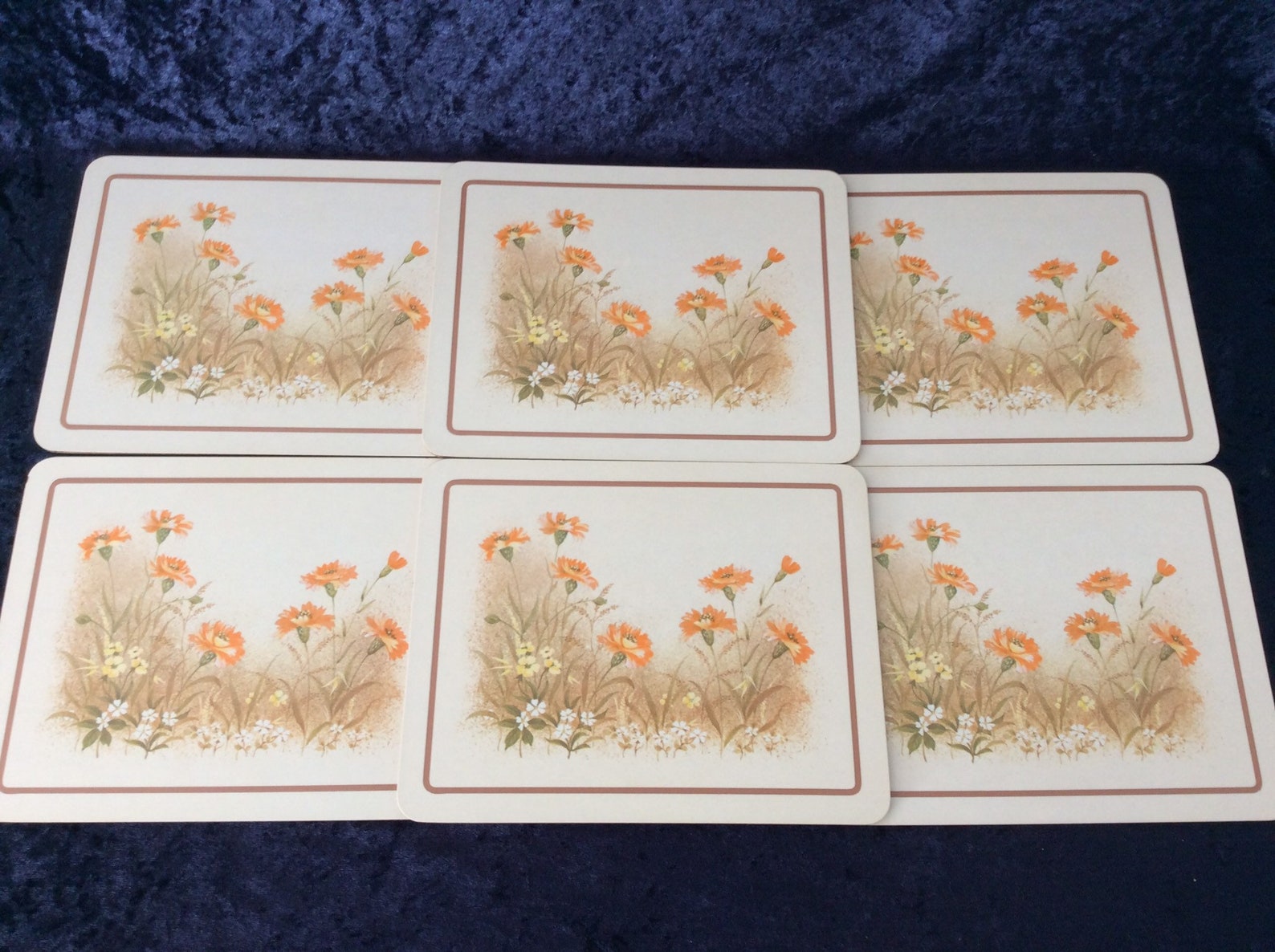 1980s Marks & Spencer melamine placemats set of 6 Field Etsy