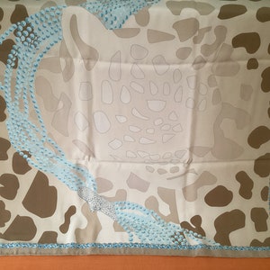 Cartier silk scarf in the 1990s Panthère design, unworn in original box & packaging, vintage Cartier 100% silk scarf (66cm x 66cm) image 7