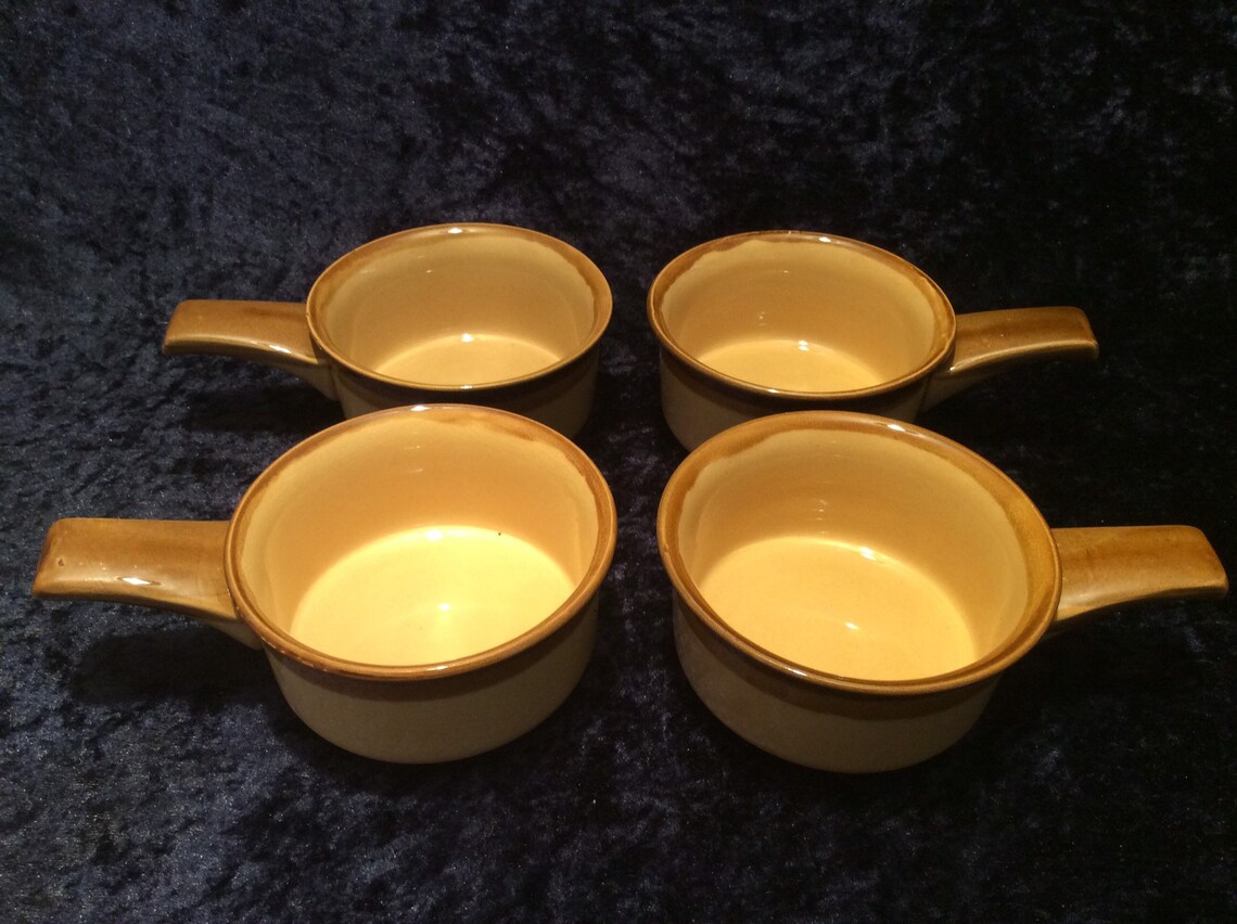 Set of 4 TG Green granville Soup Bowls With Handles Etsy