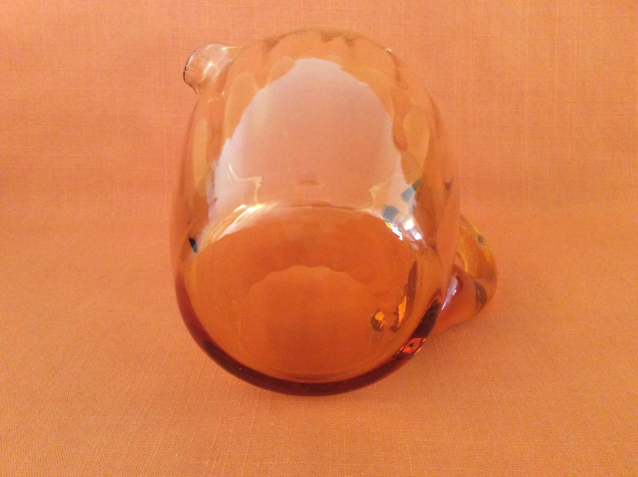 Lovely 1970s Fluted Amber Glass Jug Vintage Amber Glass Jug Etsy UK