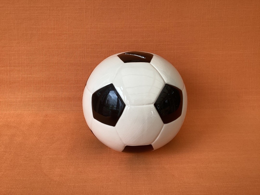 Retro Football Piggy Bank, Football Shaped Money Box, Retro Money Box, Football Crazy, Retro
