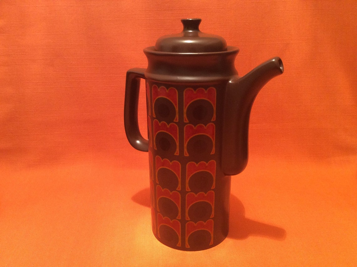 Fantastic 1970s Arthur Wood coffee pot Arthur Wood 1970s cups Etsy