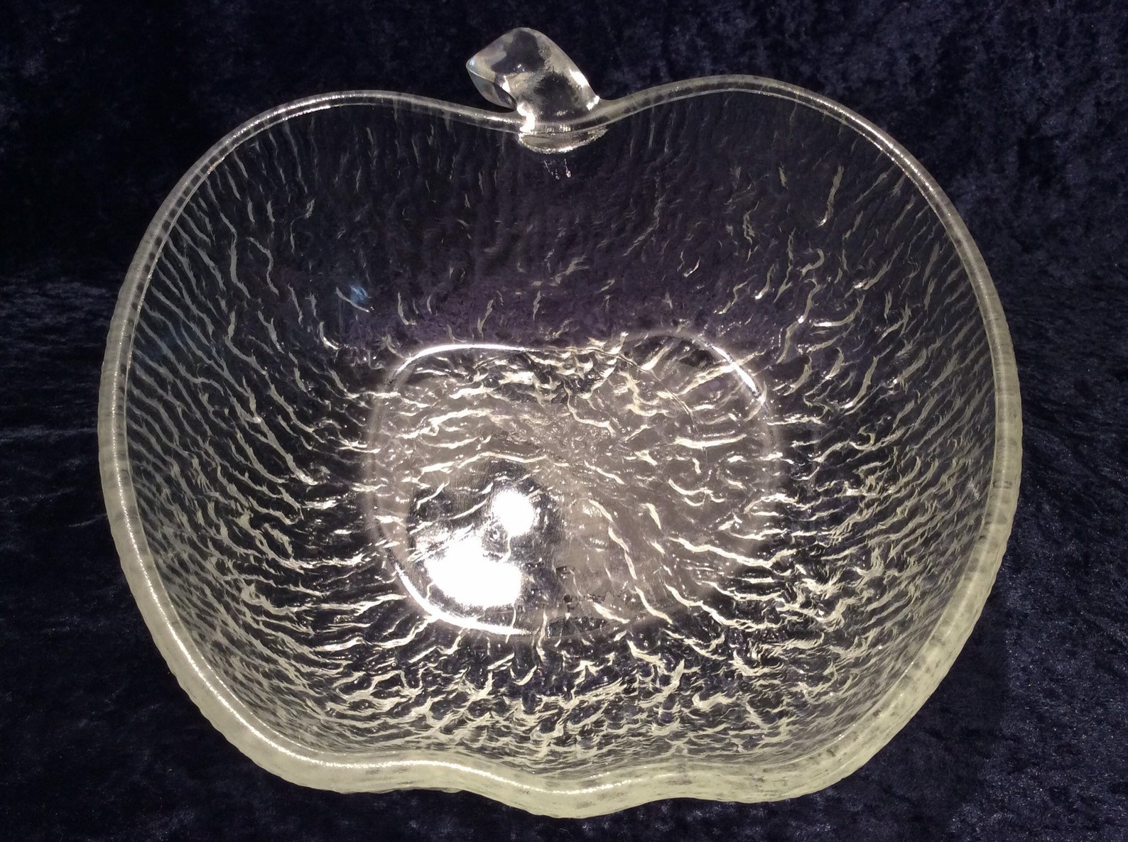 1970s retro glass apple dish 1970s apple dish glass fruit Etsy