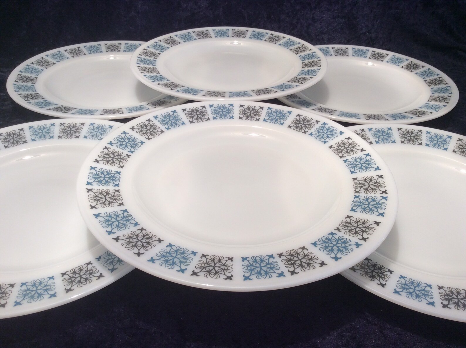 Set of 6 JAJ Pyrex Chelsea dinner plates 1960s JAJ Chelsea Etsy