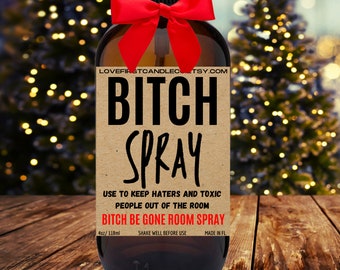 Funny Room Spray, Be gone spray, Christmas Gift, Stocking Stuffer, Gag Gift, Ready To Ship, Bathroom Spray, Linen spray, Funny Christmas