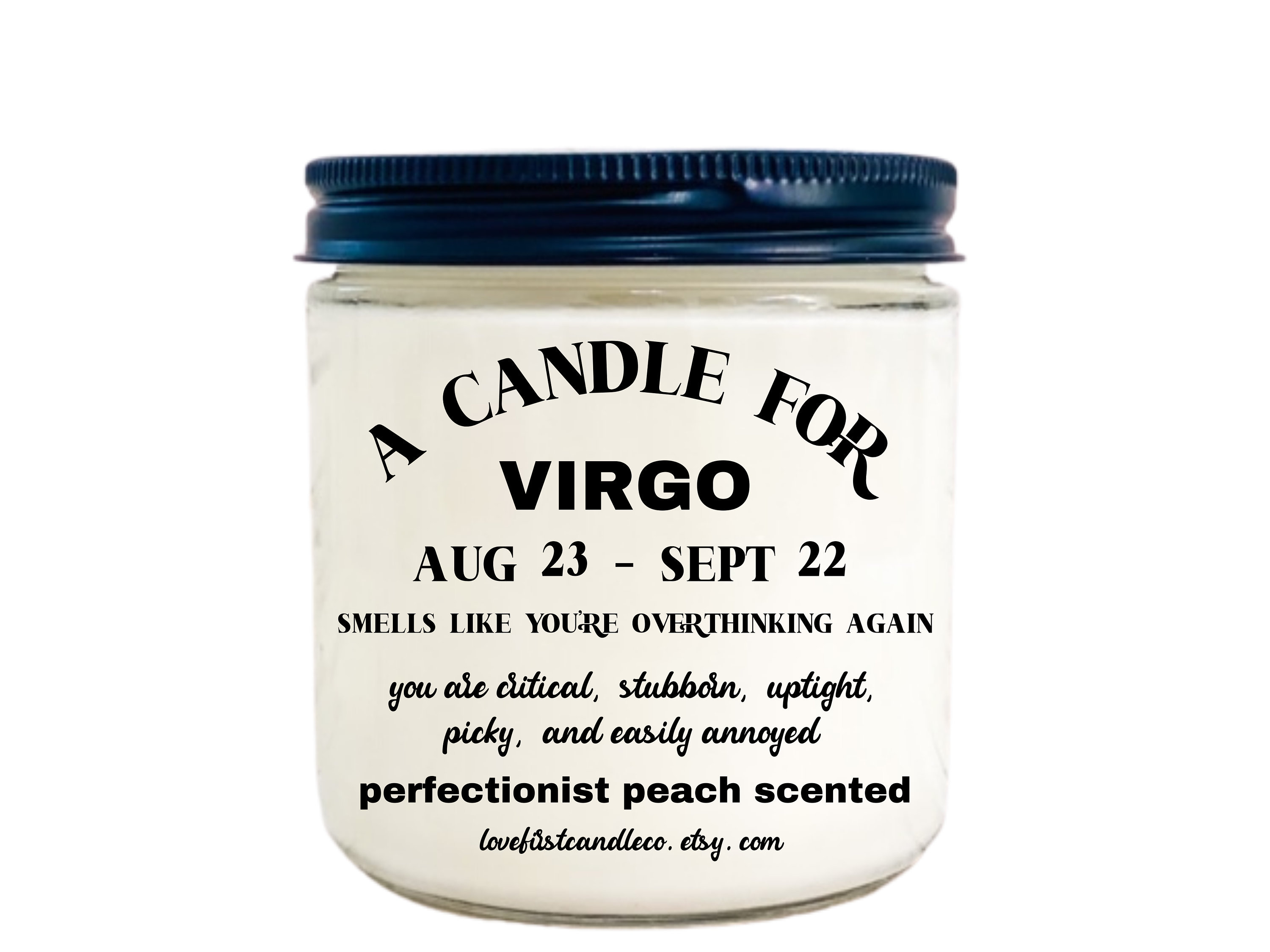 VIRGO ZODIAC CANDLE funny,  gift box option, soy wax scented candle, …