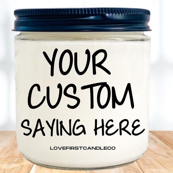 Personalized candle, Custom Label, Soy Wax, Hand poured Candle, Handmade, Mother's Day Gift