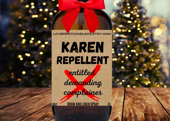 Karen repellent gift, funny coworker gift, room and linen spray, gag gift for coworkers, funny workplace gifts