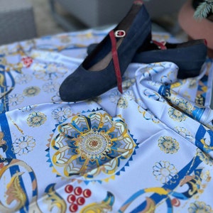 Shoes, Mary jane flats, Leather,  Handmade, Light Women Headscarf, Viscose Headscarf, Light Headscarf, Viscose Scarf