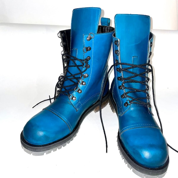 Blue Boots - Etsy