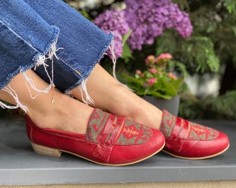 Red Jane Shoes Women, Leather Sandals, Casual Leather Shoes, Women Sandals, Mary Jane's, Genuine Leather