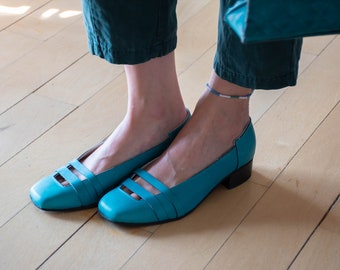 Women Shoes, Slip-ons, Green Shoes, Women Loafers, Emerald Shoes, Emerald Loafers