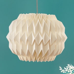 chi handmade origami paper lampshade in white