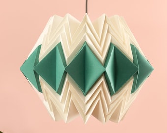 kai art deco origami paper lampshade with colour accent