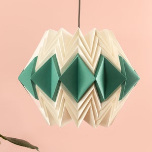 kai art deco origami paper lampshade with colour accent