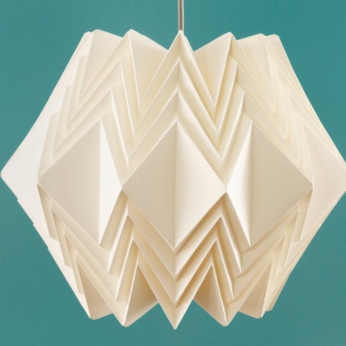 Kai Origami Pendant Paper Lampshade in White Etsy