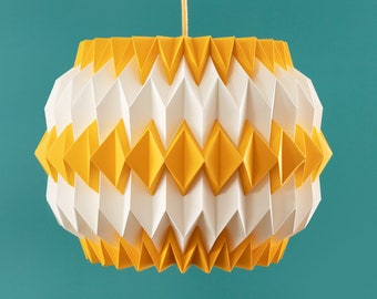 chi OPEN eclectic origami paper lampshade with colour accents