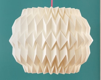 chi OPEN origami globe ceiling lampshade in white