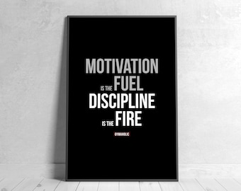 Motivational Quote Print, Gym Fitness Wall Art (Digital Download)
