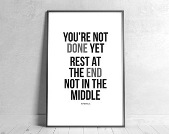Motivational Quote Print, Gym Workout Fitness Poster (Digital Download)