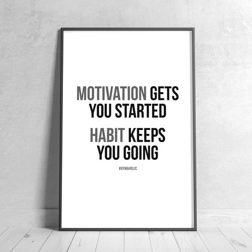 Gym Motivational Wall Decor Fitness Printable Poster Workout Etsy