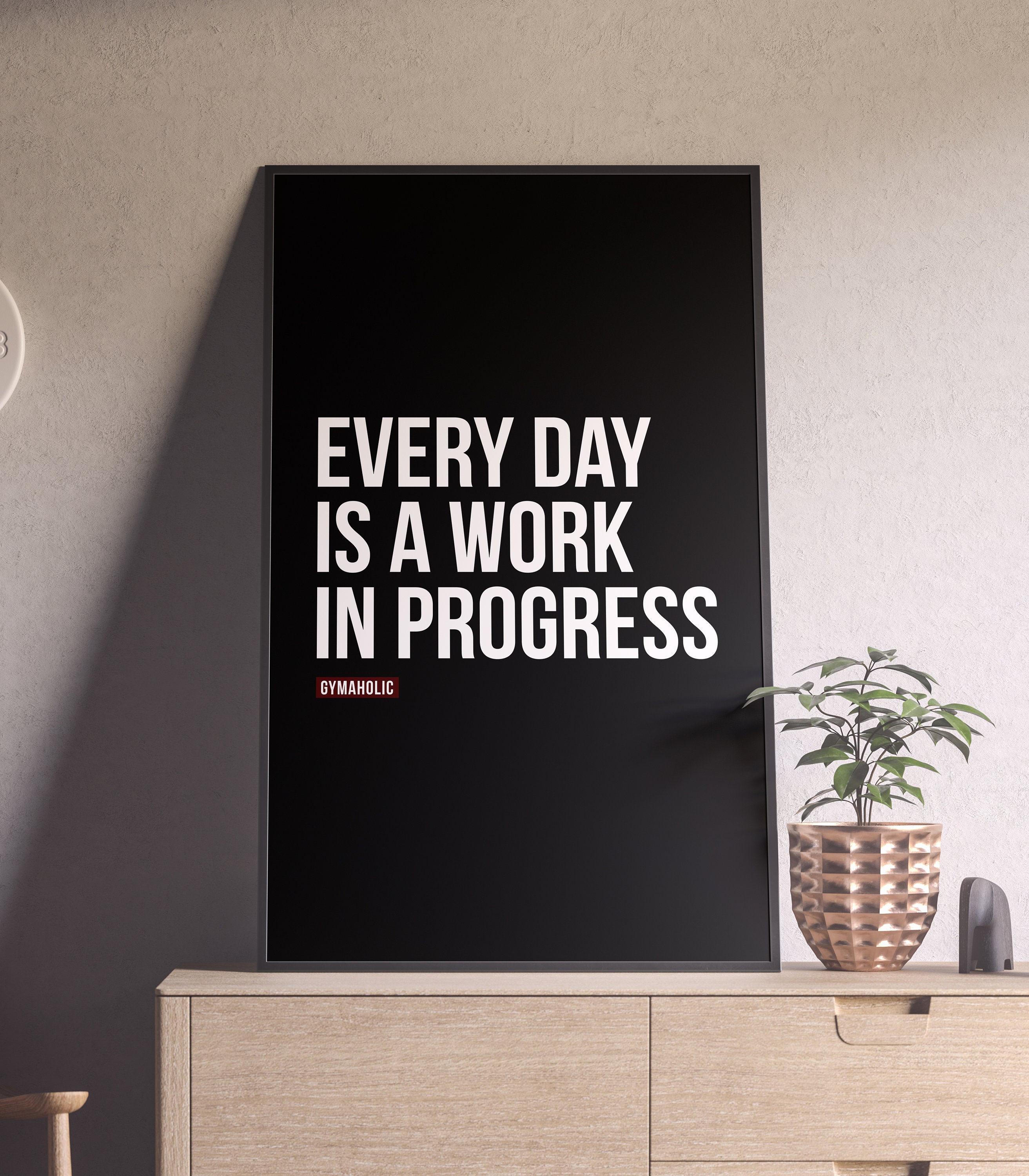 Every Day Is A Work In Progress Printable Motivational Quote Etsy