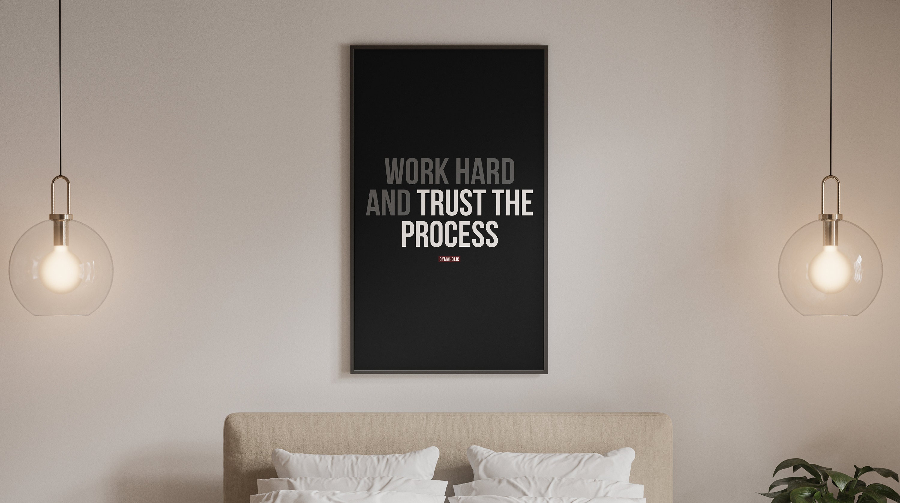 Fitness Quotes-trust the Process Workout Power Art Vinyl 