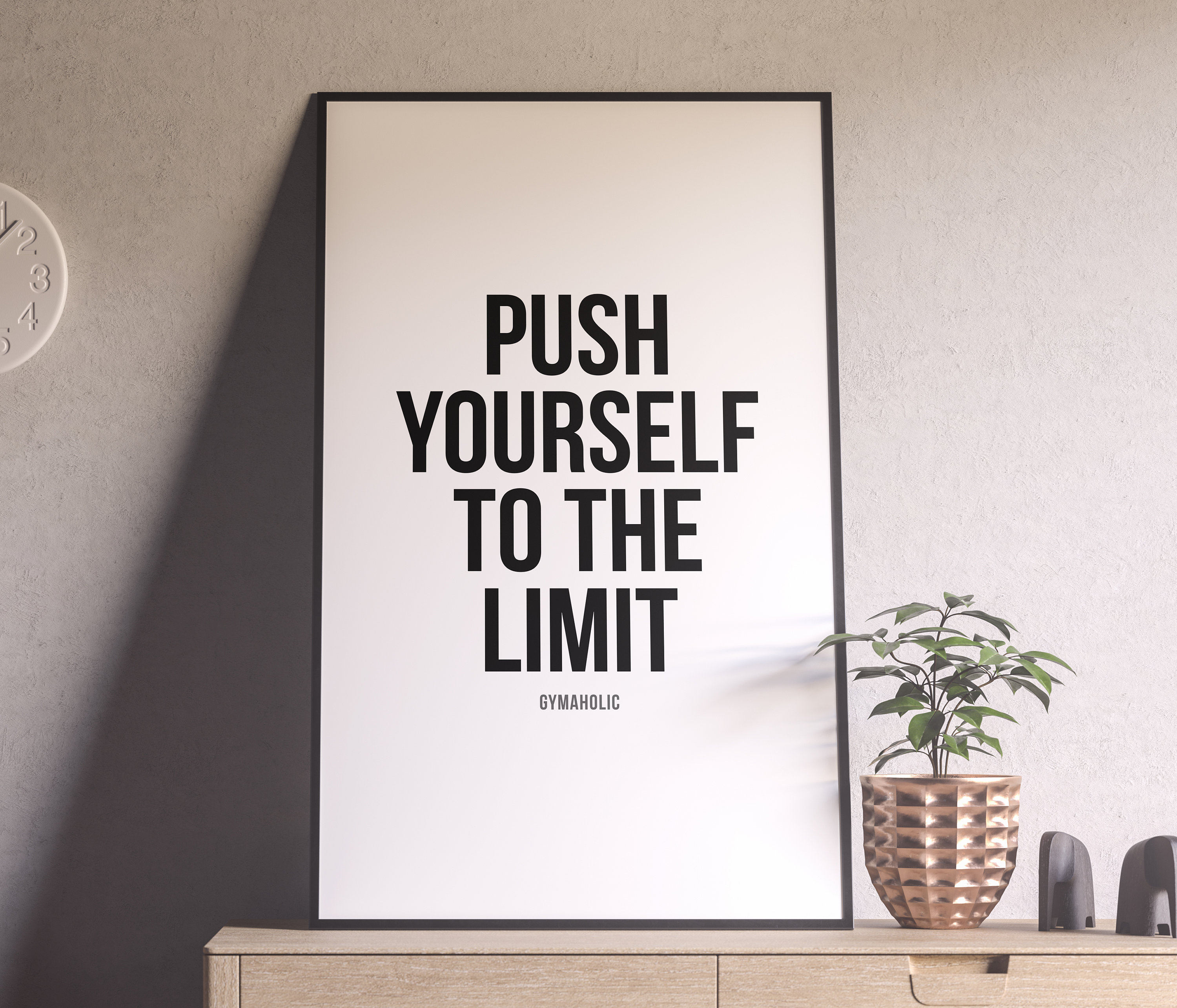 Push Yourself to the Limit, Printable Motivational Quote, Home Decor