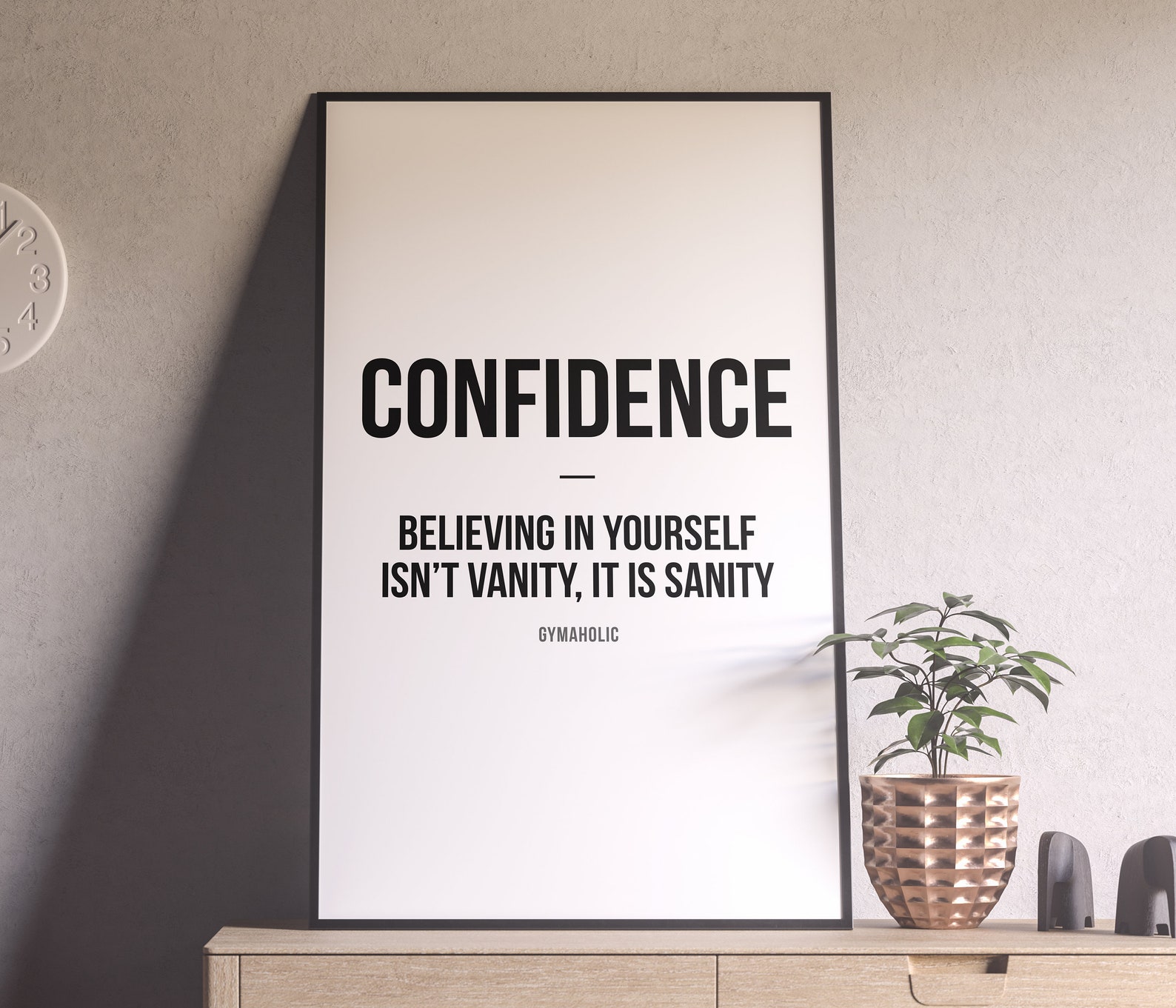Confidence Printable Motivational Quote Home Decor | Etsy