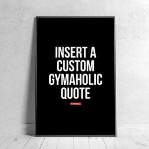 Custom Digital Quote (Dark),  Printable Motivational Quote, Home Decor, Inspirational Wall Art, Gym, Workout, Health, Fitness Poster