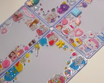 Kawaii Toploader Frame — Cute Decorated Photocard Holder | K-Pop Inspired PC Protector | Glitter Top Loader | Pastel Kawaii Aesthetic
