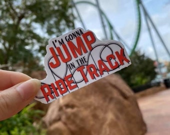 Jump in the Ride Track Vinyl Sticker