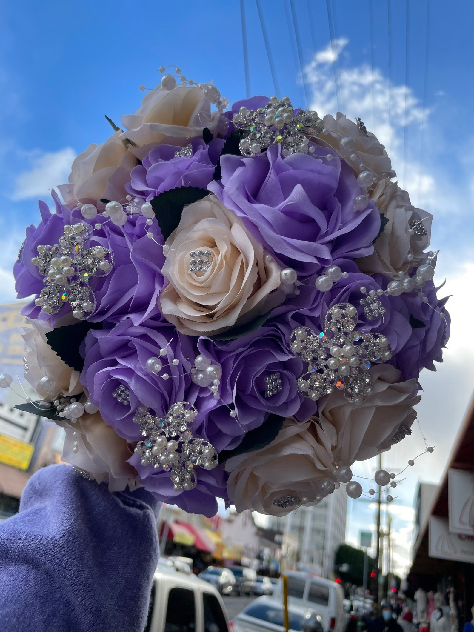 Lilac Quinceañera Bouquet Etsy