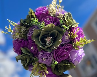 Lilac Enchanted Forest Quinceanera Bouquet