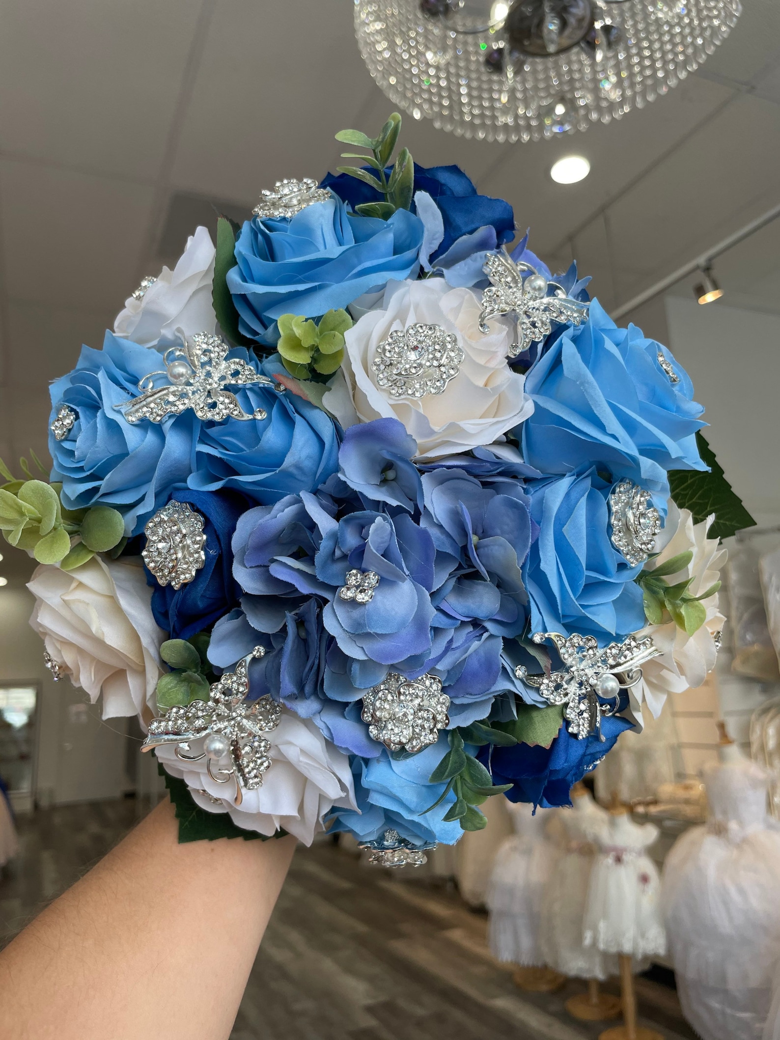 Tonos Azules Ramo de Quinceañera Etsy