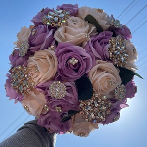 Lavender Champagne Quinceañera Bouquet image 2