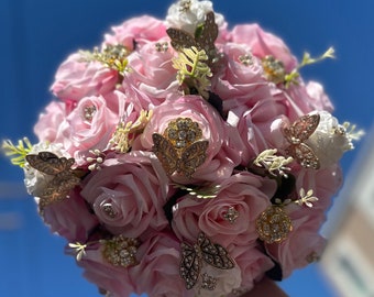 Baby Pink Quinceanera Bouquet