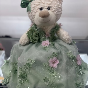 Sage with Blush Quinceanera Teddybear