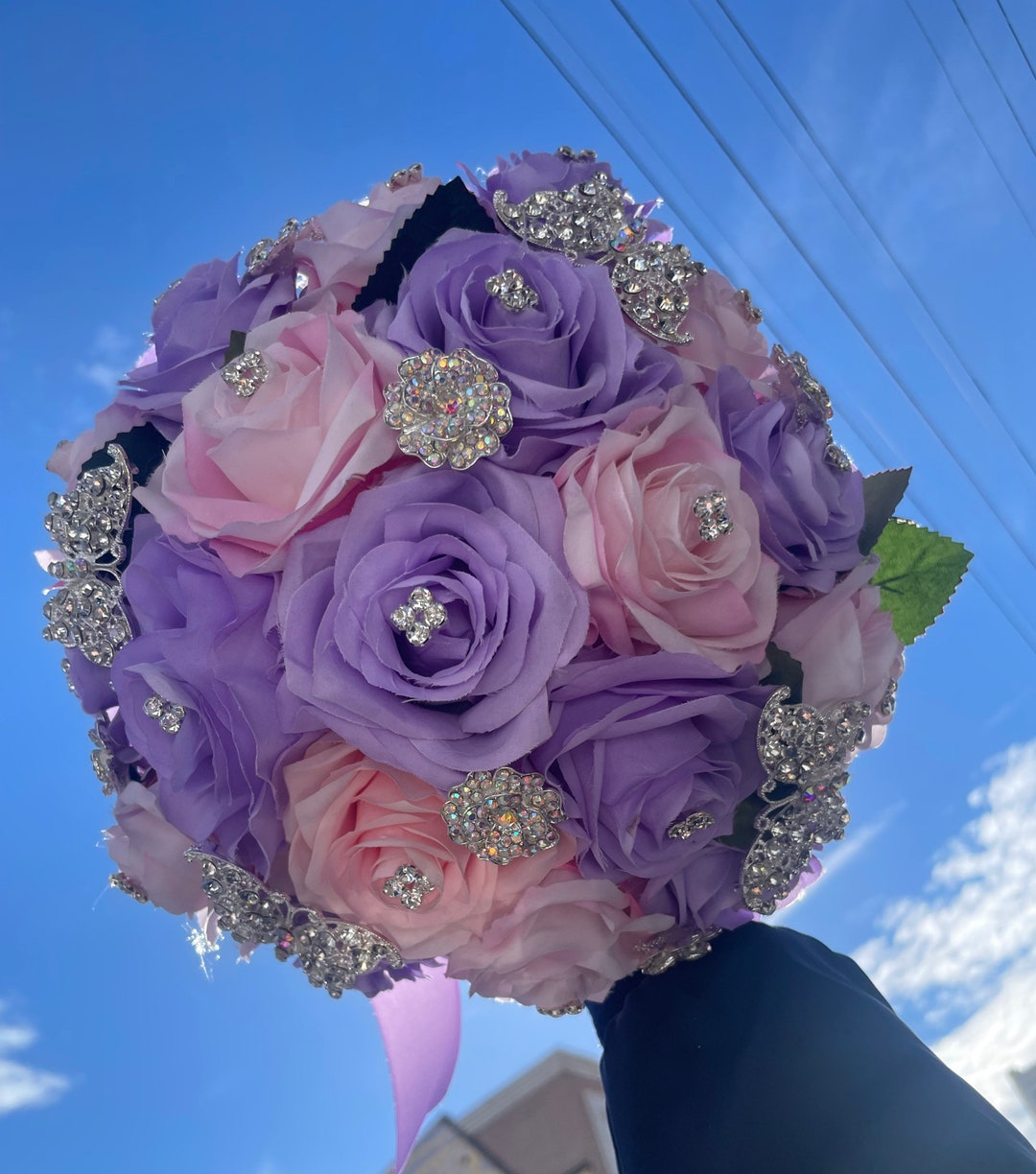 Lilac Blush Pink Quinceanera Bouquet Etsy