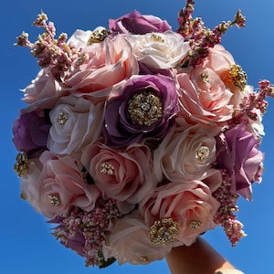 Blush Pink Lavender Ivory Quinceanera Bouquet
