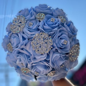 Light Blue Quinceañera Bouquet