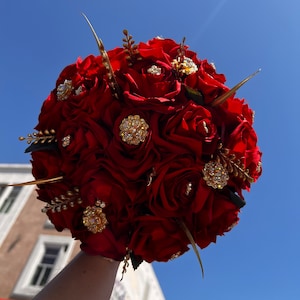 Red Quinceañera Bouquet