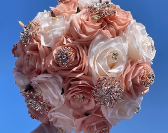 Rose Gold Quinceanera Bouquet