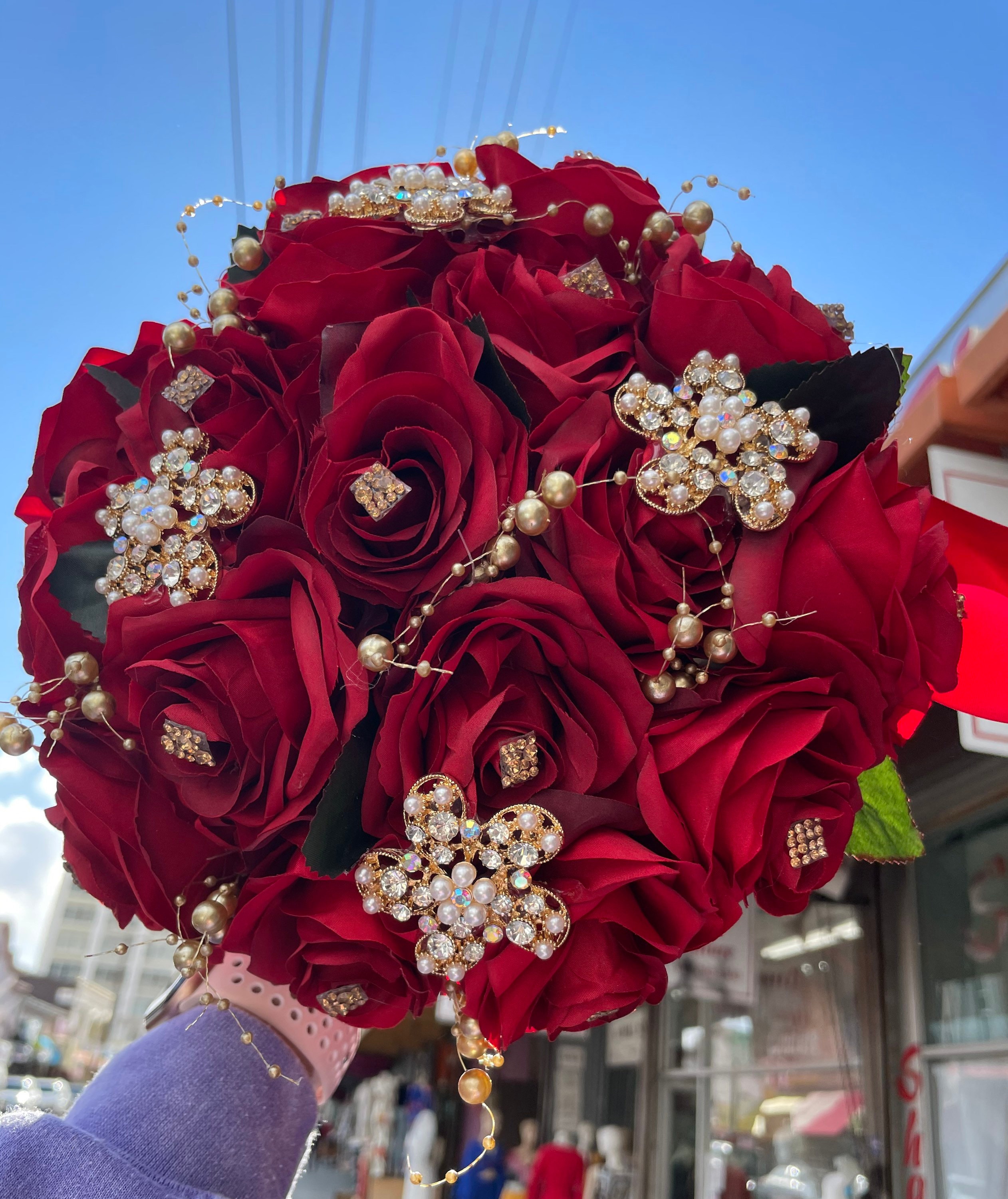 Red Quinceañera Bouquet Etsy