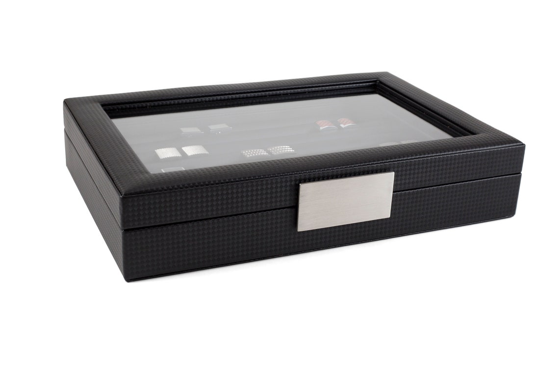 Personalized Cufflink Box for Men Holds 70 Cufflinks Etsy
