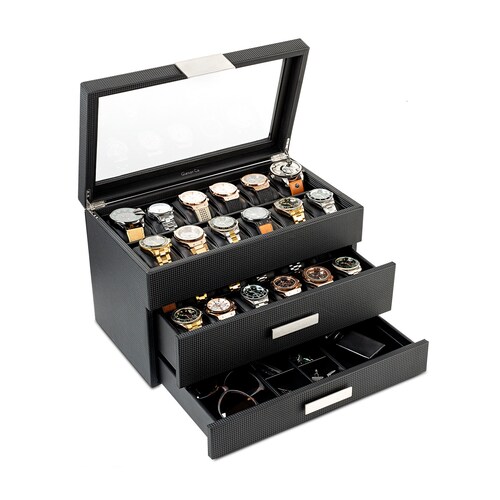 Personalized 36 Slot Watch Box for Men Mens Watch Case Etsy