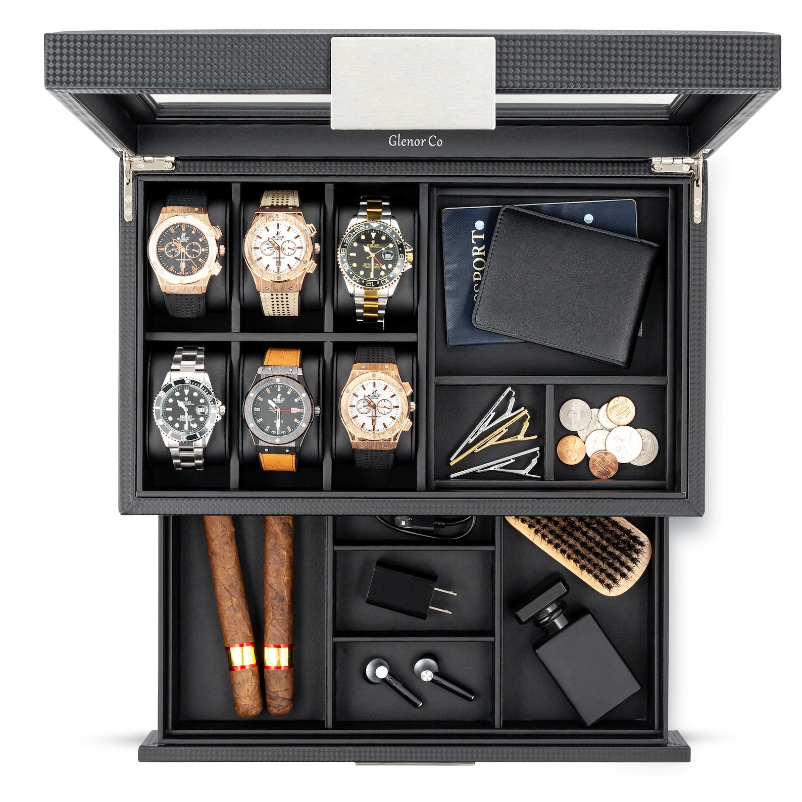 Personalized Mens Jewelry Box Valet Holds Watches Etsy