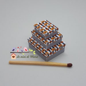 PDF printable 3 Boxes Set for Dollhouse Miniature 1:12 Scale DIGITAL DOWNLOAD – Shape H3 – set 001