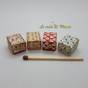 PDF printable 4 Boxes Set for Dollhouse Miniature 1:12 Scale DIGITAL DOWNLOAD – Shape G – set 001