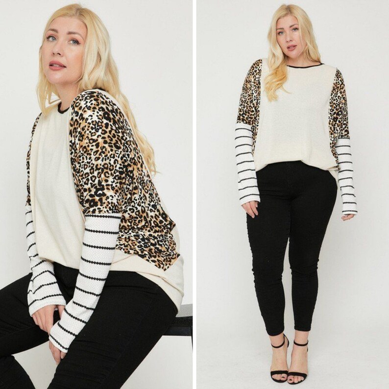 Cheetah Print Long Sleeve Top
